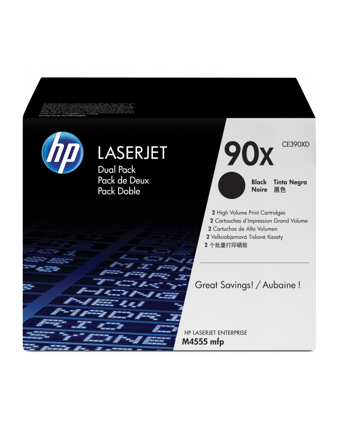 Hewlett-Packard HP Toner HP90Xx2=CE390XD  Zestaw 2xBk  2xCE390X główny
