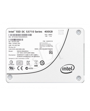 DYSK SSD INTEL DC S3710 400GB 2 5  SATA3 SGL PACK
