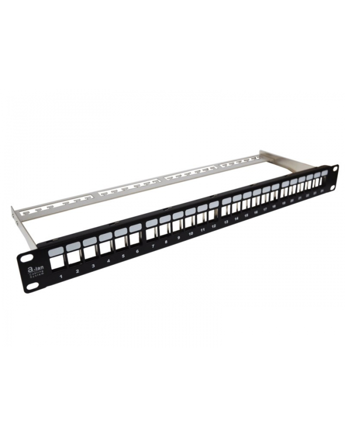 A-LAN ALANTEC patch panel   19   1U  24 porty  niewyposażony ( na keystony) główny