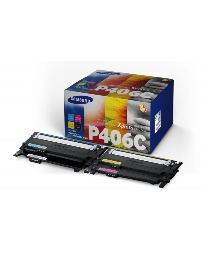 Zestaw tonerów SAMSUNG Toner CLTP406C=CLT-P406C  / CMYK CLT-C406S+CLT-M406S+CLT-Y406S+CLT-K406S główny