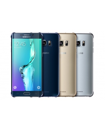 Clear Cover S6 Edge+ Czarny-Niebieski