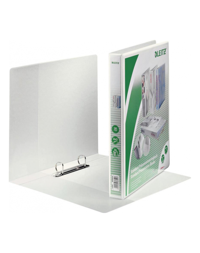 Segregator ofertowy Leitz Panorama standard, A4+, 2DR/20, grzbiet 37 mm, biały główny
