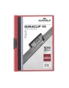 DURABLE Skoroszyt zaciskowy DURACLIP A4, 1-60 kartek czerwony - nr 3