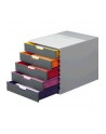 DURABLE VARICOLOR pojemnik z pięcioma kolorowymi szufladkami. Wymiary: 280x292x356 mm (W - nr 12