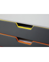 DURABLE VARICOLOR pojemnik z pięcioma kolorowymi szufladkami. Wymiary: 280x292x356 mm (W - nr 23