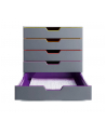 DURABLE VARICOLOR pojemnik z pięcioma kolorowymi szufladkami. Wymiary: 280x292x356 mm (W - nr 26