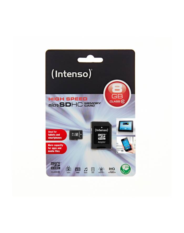 Intenso micro SD 8GB SDHC card class 10 główny