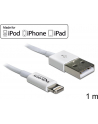 Delock Kabel USB do transmisji danych/ładowania urządzeń iPhone,iPad,iPod,1m,bia - nr 12