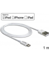 Delock Kabel USB do transmisji danych/ładowania urządzeń iPhone,iPad,iPod,1m,bia - nr 2