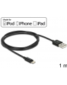 Delock Kabel USB do transmisji danych/ładowania urządzeń iPhone,iPad,iPod,1m,cza - nr 15