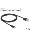 Delock Kabel USB do transmisji danych/ładowania urządzeń iPhone,iPad,iPod,1m,cza - nr 4