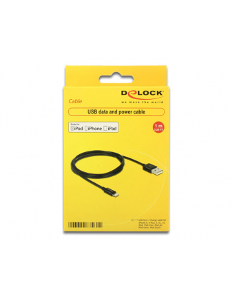 Delock Kabel USB do transmisji danych/ładowania urządzeń iPhone,iPad,iPod,1m,cza
