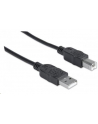 Manhattan Kabel USB 2.0 A-B M/M 1m czarny - nr 3