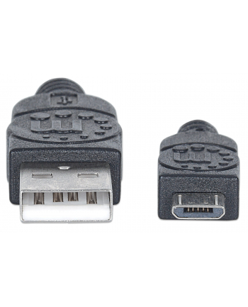 Manhattan Kabel USB 2.0 A - Micro-B M/M 3m czarny