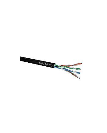 Zewnętrzny kabel instalacyjny Solarix  PE CAT5e  UTP PE drut 305m/box