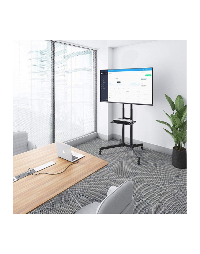 Techly Stojak mobilny do TV LCD/LED/Plazma 30''-65'' 60kg VESA pochylany z półką główny