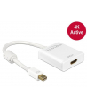 Adapter displayport 1.2 > HDMI(F) 4K aktywny biały Delock - nr 1