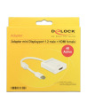 Adapter displayport 1.2 > HDMI(F) 4K aktywny biały Delock - nr 25
