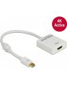 Adapter displayport 1.2 > HDMI(F) 4K aktywny biały Delock - nr 26