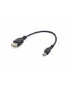 Kabel USB micro BM->AF USB 2.0 15cm otg 15cm długi wtyk micro Gembird - nr 1