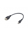 Kabel USB micro BM->AF USB 2.0 15cm otg 15cm długi wtyk micro Gembird - nr 2