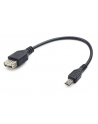 Kabel USB micro BM->AF USB 2.0 15cm otg 15cm długi wtyk micro Gembird - nr 3