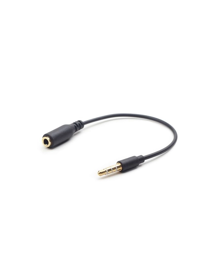 Kabel stereo minijack->minijack M/F zamienione piny dla Apple/Samsung, Nokia 17.5CM Gembird główny