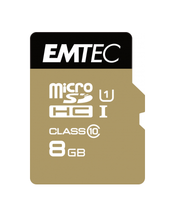 Emtec karta pamięci microSDHC 8GB Class 10 Gold+ (85MB/s, 16MB/s)