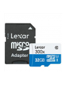 Lexar 32GB microSDHC C10 300x with adapter high speed / Reads microSD, microSDHC, and M2 memory cards New - nr 1