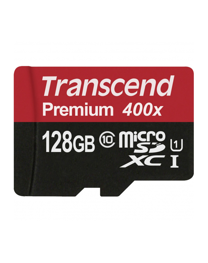 Karta pamięci Transcend microSDXC 128GB Class 10, UHS1 + Adapter główny