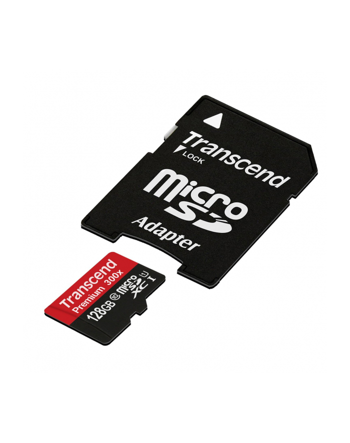 Karta pamięci Transcend microSDXC 128GB Class 10, UHS1 + Adapter główny