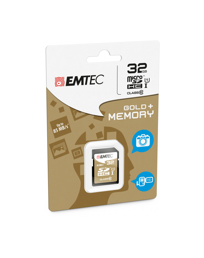 Emtec karta pamięci SDHC 32GB Class 10 Gold+ (85MB/s, 21MB/s) główny