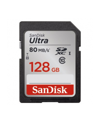 SanDisk karta pamięci Ultra SDXC 128GB Class 10 UHS-I, Odczyt: do 80MB/s