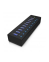 RaidSonic Icy Box 10 x Port USB 3.0 Hub z portem ładowania USB, Czarny - nr 12