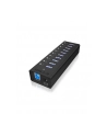RaidSonic Icy Box 10 x Port USB 3.0 Hub z portem ładowania USB, Czarny - nr 33