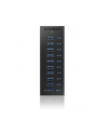 RaidSonic Icy Box 10 x Port USB 3.0 Hub z portem ładowania USB, Czarny - nr 6