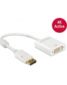 Delock Adapter Displayport 1.2 męski > DVI żeński 4K aktywne biały - nr 10