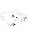 Delock Adapter Displayport 1.1 męski > VGA / HDMI / DVI żeński pasywne biały - nr 2