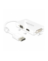 Delock Adapter Displayport 1.1 męski > VGA / HDMI / DVI żeński pasywne biały - nr 12