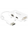 Delock Adapter Displayport 1.1 męski > VGA / HDMI / DVI żeński pasywne biały - nr 7