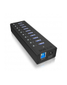 RaidSonic Icy Box 10 x Port USB 3.0 Hub z portem ładowania USB, Czarny - nr 25