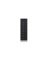 RaidSonic Icy Box 10 x Port USB 3.0 Hub z portem ładowania USB, Czarny - nr 30