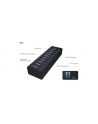 RaidSonic Icy Box 10 x Port USB 3.0 Hub z portem ładowania USB, Czarny - nr 31
