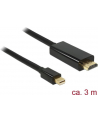 Delock Kabel mini Displayport 1.1 męski > HDMI-A męski 3m, czarny - nr 26