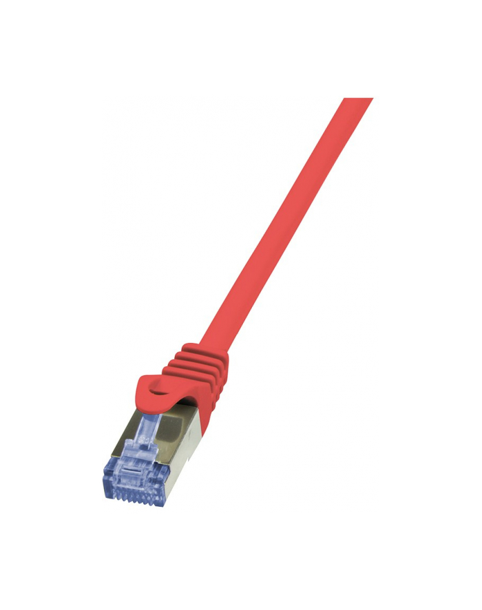 LOGILINK Patchcord Cat.6A 10G S/FTP PIMF PrimeLine 0,5m czerwony główny