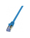 LOGILINK Patchcord Cat.6A 10G S/FTP PIMF PrimeLine 0,5m niebieski - nr 13