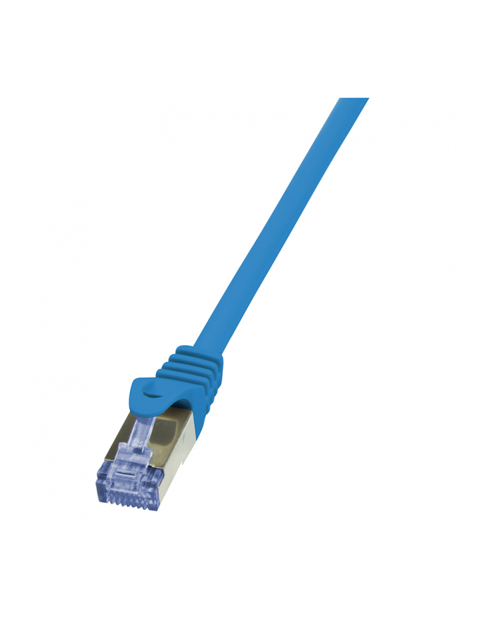 LOGILINK Patchcord Cat.6A 10G S/FTP PIMF PrimeLine 0,5m niebieski główny