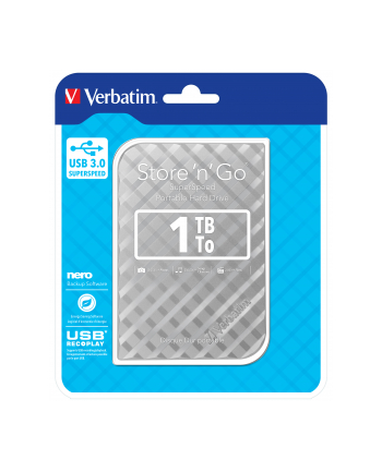 Verbatim dysk zewnętrzny Store & Go 2.5'' GEN 2, 1TB, USB 3.0, Srebny