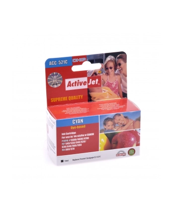 ActiveJet ACC-521CN tusz cyan do drukarki Canon (zamiennik Canon CLIC-521C) Supreme/ chip