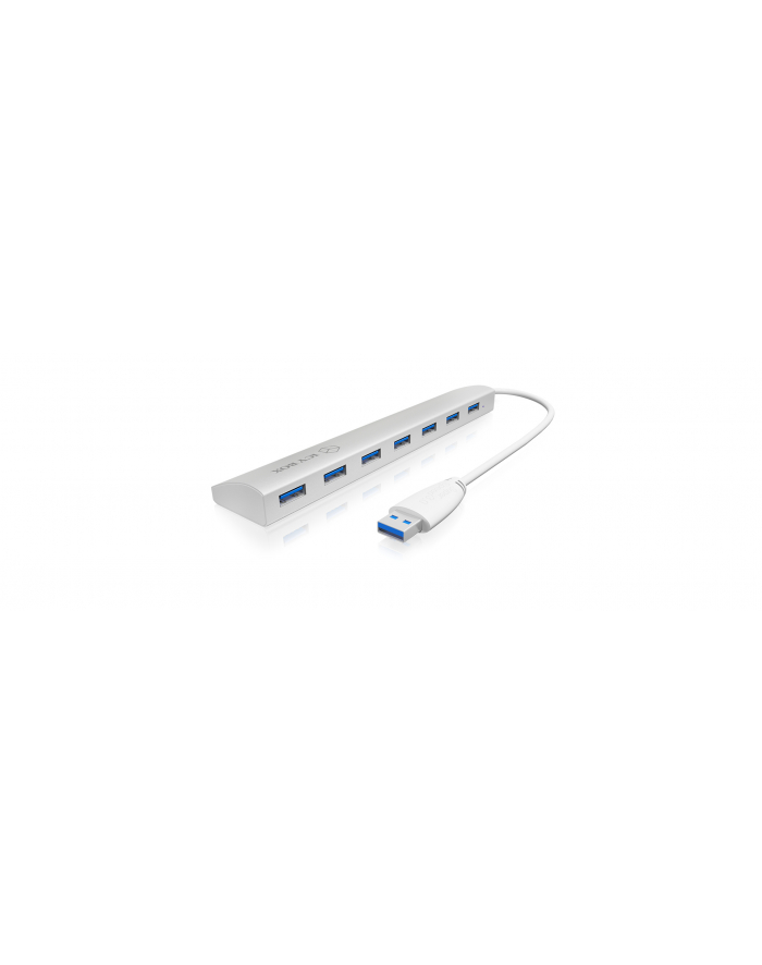 RaidSonic Icy Box 7x Port USB 3.0 Hub, Srebny główny